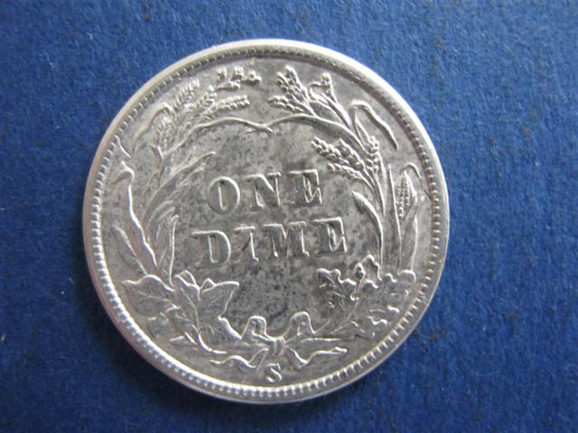 1916-s Barber Dime Reverse